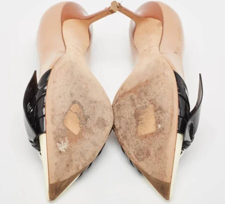 Dior Vintage Pre-owned Leather heels Beige Dames
