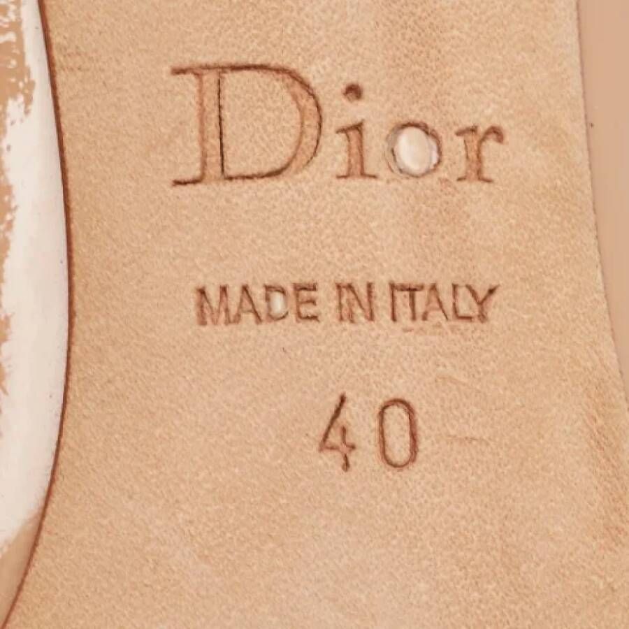 Dior Vintage Pre-owned Leather heels Beige Dames