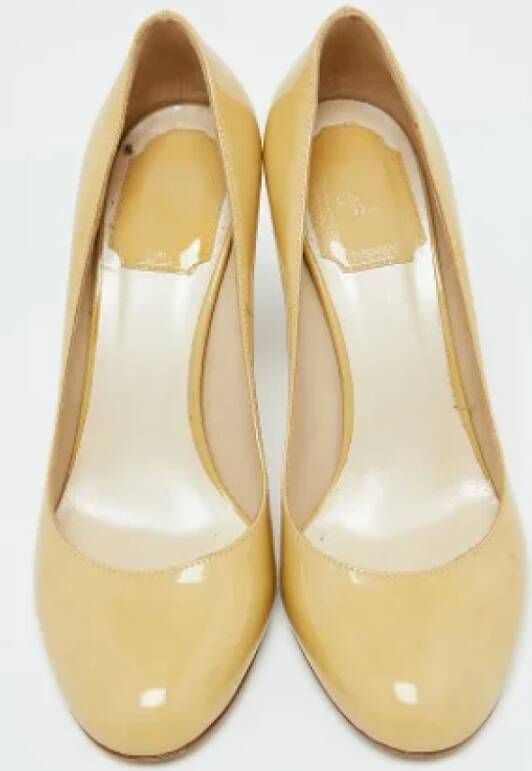 Dior Vintage Pre-owned Leather heels Beige Dames