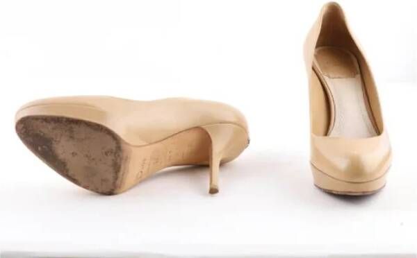 Dior Vintage Pre-owned Leather heels Beige Dames