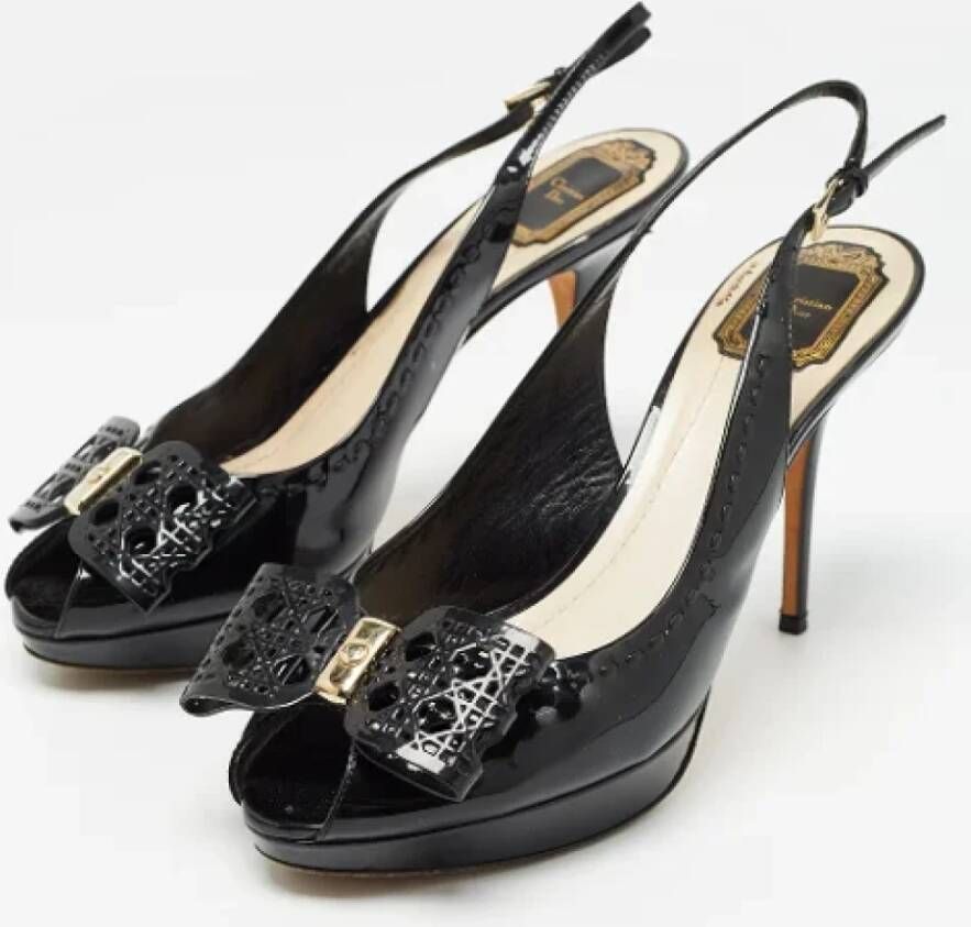 Dior Vintage Pre-owned Leather heels Black Dames