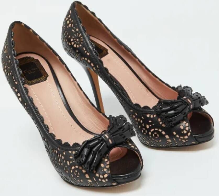 Dior Vintage Pre-owned Leather heels Black Dames