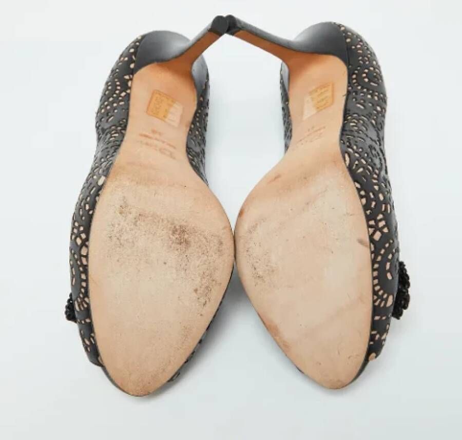 Dior Vintage Pre-owned Leather heels Black Dames