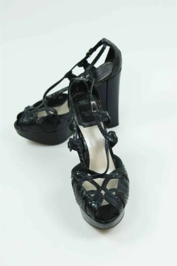 Dior Vintage Pre-owned Leather heels Black Dames