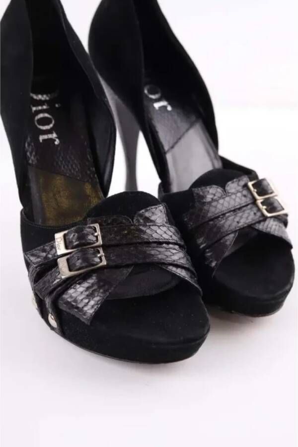Dior Vintage Pre-owned Leather heels Black Dames
