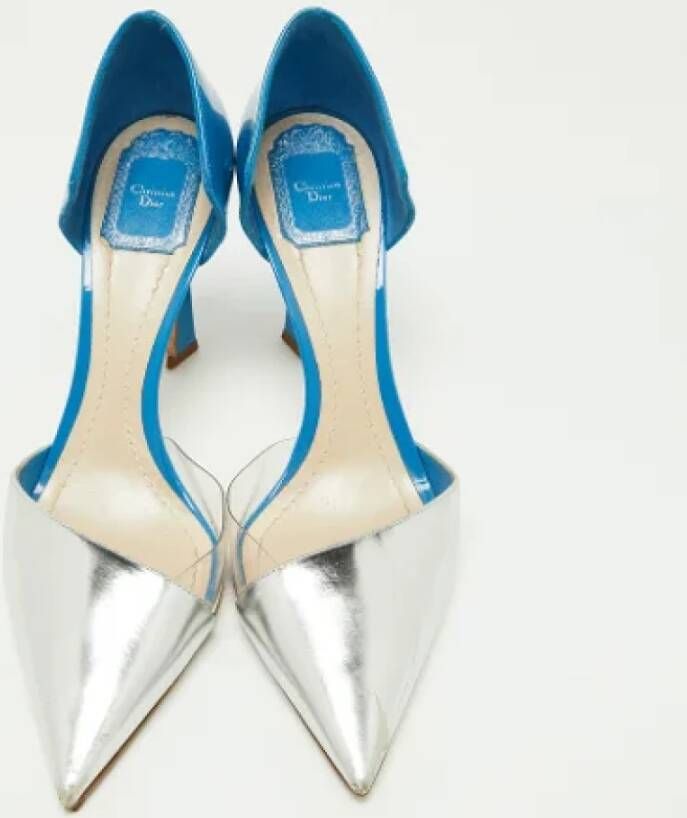 Dior Vintage Pre-owned Leather heels Blue Dames