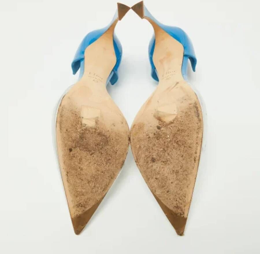 Dior Vintage Pre-owned Leather heels Blue Dames