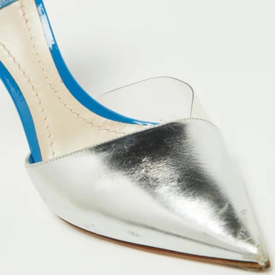 Dior Vintage Pre-owned Leather heels Blue Dames