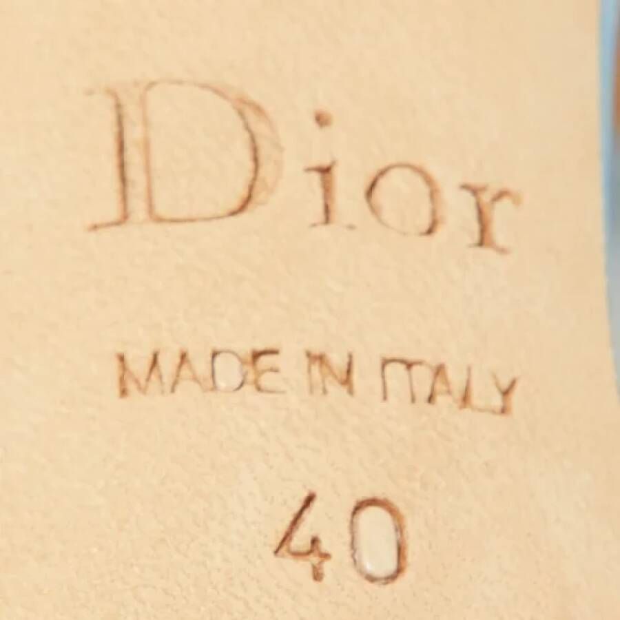Dior Vintage Pre-owned Leather heels Blue Dames