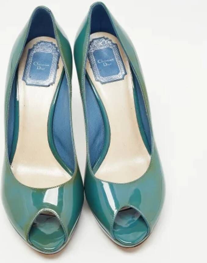 Dior Vintage Pre-owned Leather heels Blue Dames