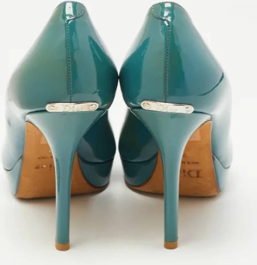 Dior Vintage Pre-owned Leather heels Blue Dames