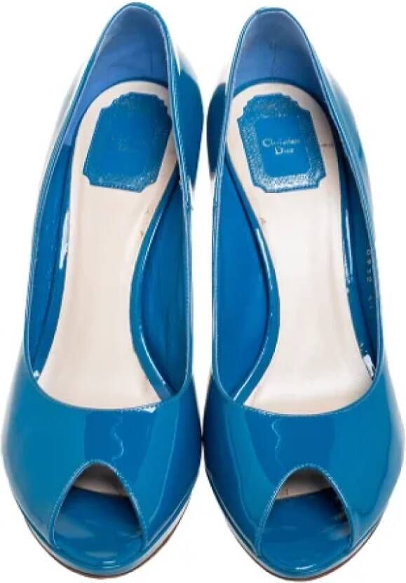 Dior Vintage Pre-owned Leather heels Blue Dames
