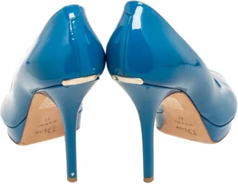 Dior Vintage Pre-owned Leather heels Blue Dames