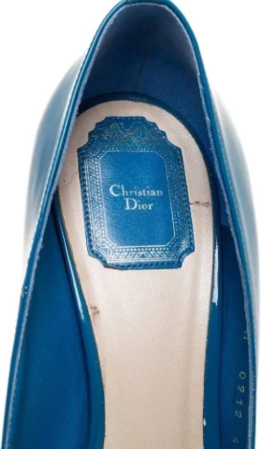 Dior Vintage Pre-owned Leather heels Blue Dames