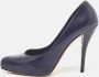 Dior Vintage Pre-owned Leather heels Blue Dames - Thumbnail 2