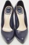 Dior Vintage Pre-owned Leather heels Blue Dames - Thumbnail 3