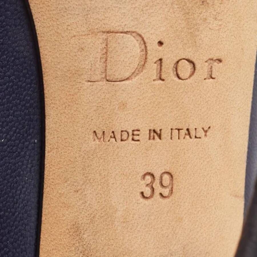 Dior Vintage Pre-owned Leather heels Blue Dames