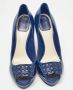 Dior Vintage Pre-owned Leather heels Blue Dames - Thumbnail 3