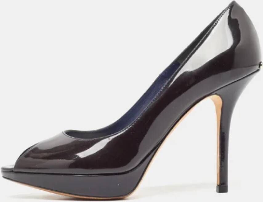 Dior Vintage Pre-owned Leather heels Blue Dames
