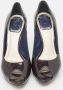 Dior Vintage Pre-owned Leather heels Blue Dames - Thumbnail 3