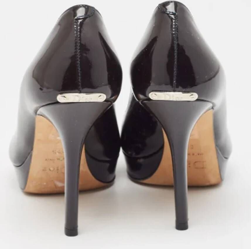 Dior Vintage Pre-owned Leather heels Blue Dames
