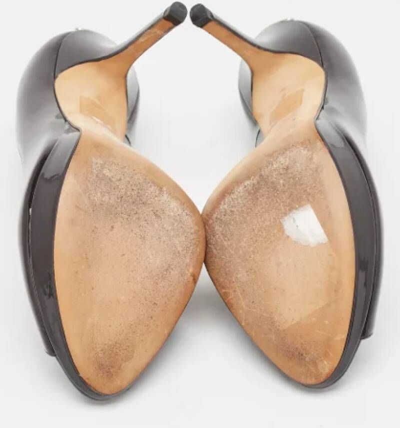 Dior Vintage Pre-owned Leather heels Blue Dames