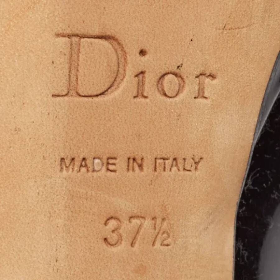Dior Vintage Pre-owned Leather heels Blue Dames