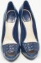 Dior Vintage Pre-owned Leather heels Blue Dames - Thumbnail 2