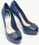 Dior Vintage Pre-owned Leather heels Blue Dames - Thumbnail 3