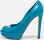 Dior Vintage Pre-owned Leather heels Blue Dames - Thumbnail 2