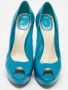 Dior Vintage Pre-owned Leather heels Blue Dames - Thumbnail 3