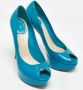 Dior Vintage Pre-owned Leather heels Blue Dames - Thumbnail 4