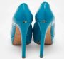 Dior Vintage Pre-owned Leather heels Blue Dames - Thumbnail 5