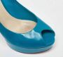 Dior Vintage Pre-owned Leather heels Blue Dames - Thumbnail 7