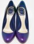 Dior Vintage Pre-owned Leather heels Blue Dames - Thumbnail 2