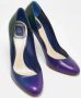 Dior Vintage Pre-owned Leather heels Blue Dames - Thumbnail 3