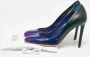 Dior Vintage Pre-owned Leather heels Blue Dames - Thumbnail 8