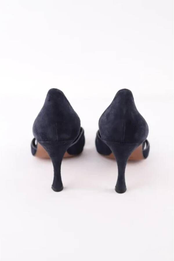 Dior Vintage Pre-owned Leather heels Blue Dames