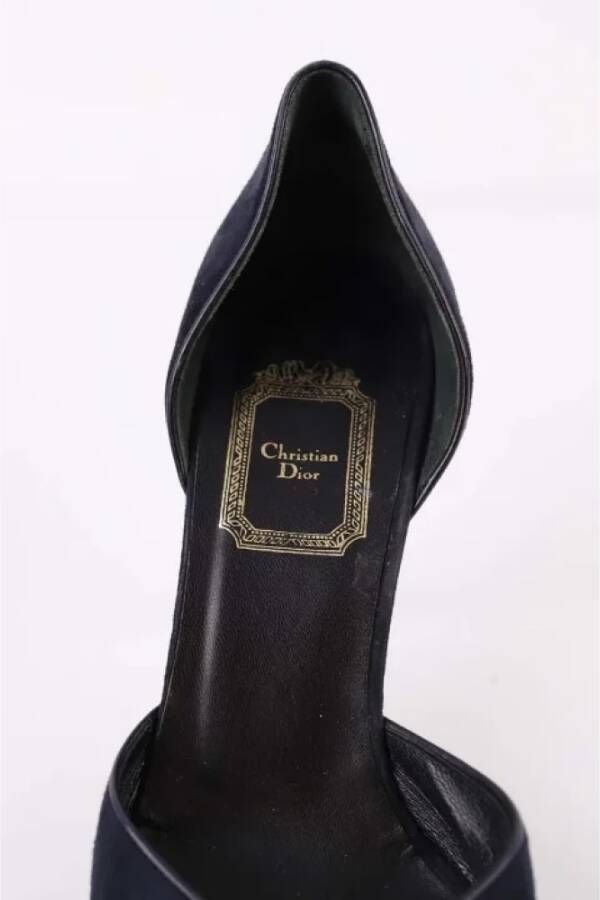 Dior Vintage Pre-owned Leather heels Blue Dames