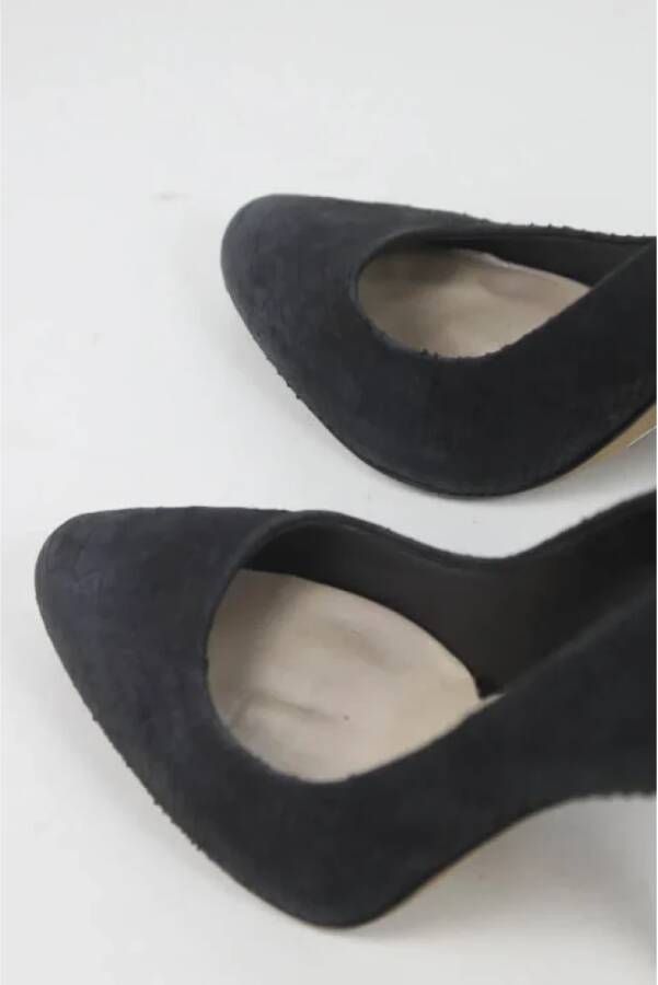 Dior Vintage Pre-owned Leather heels Blue Dames