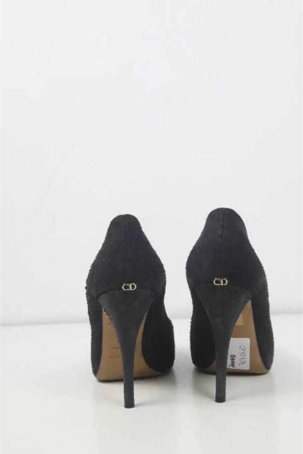 Dior Vintage Pre-owned Leather heels Blue Dames