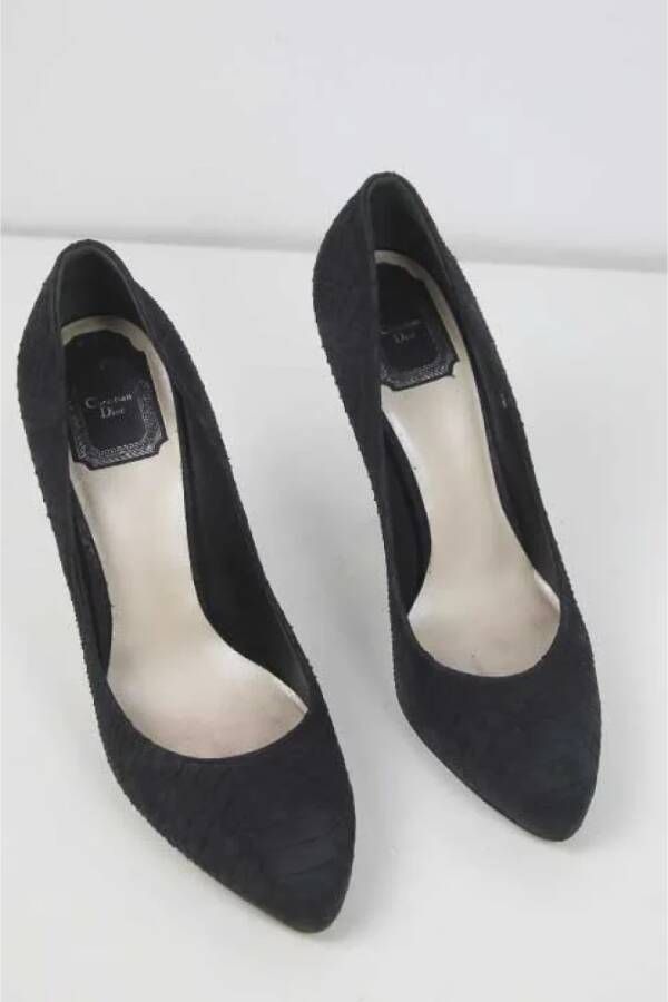Dior Vintage Pre-owned Leather heels Blue Dames