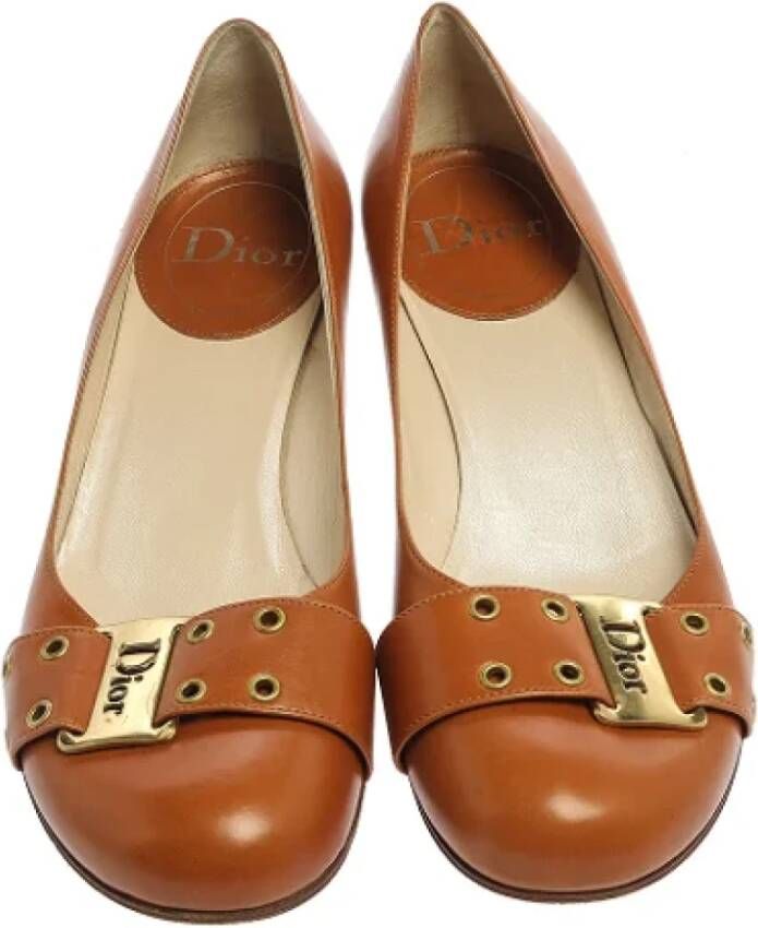 Dior Vintage Pre-owned Leather heels Brown Dames