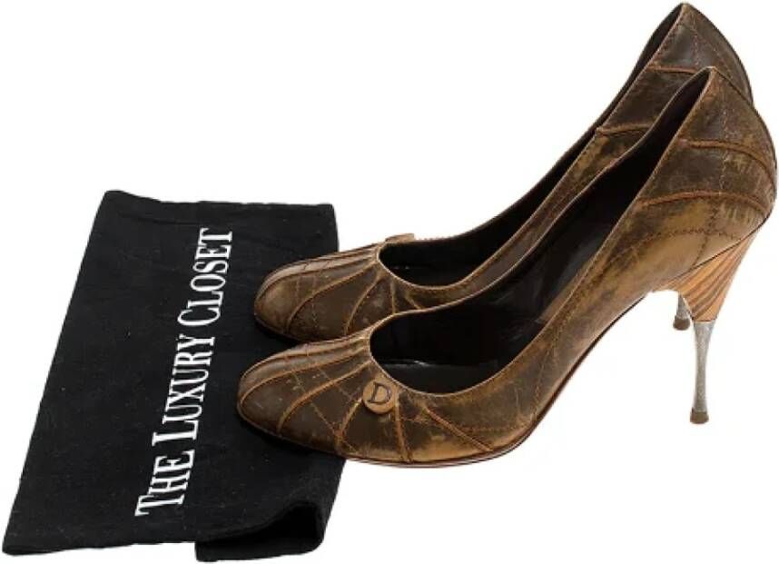 Dior Vintage Pre-owned Leather heels Brown Dames