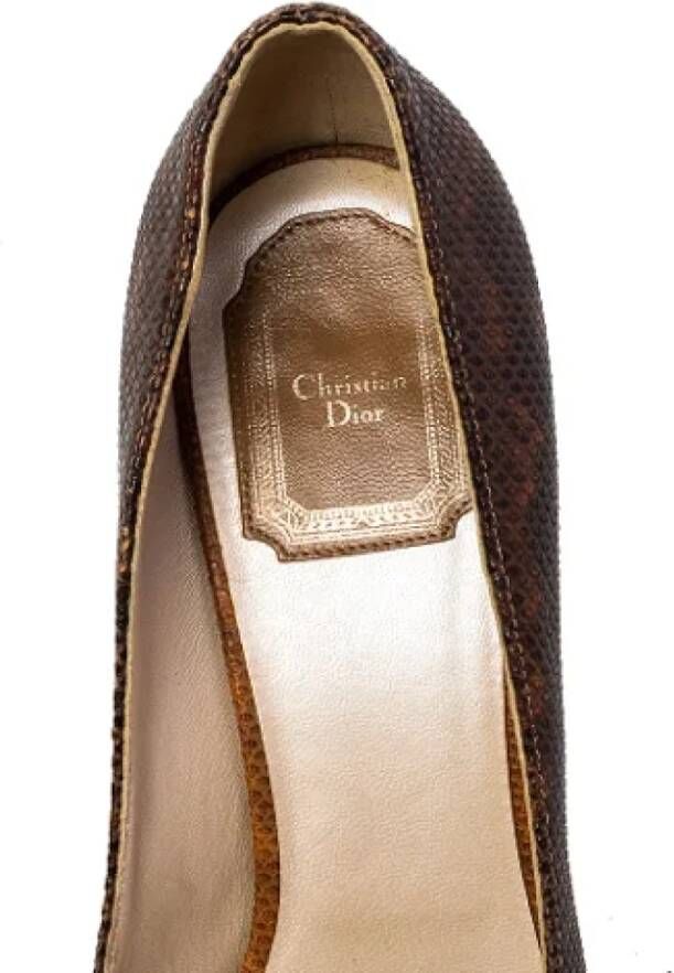 Dior Vintage Pre-owned Leather heels Brown Dames
