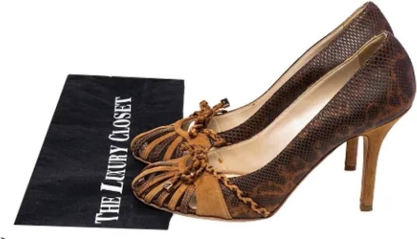 Dior Vintage Pre-owned Leather heels Brown Dames
