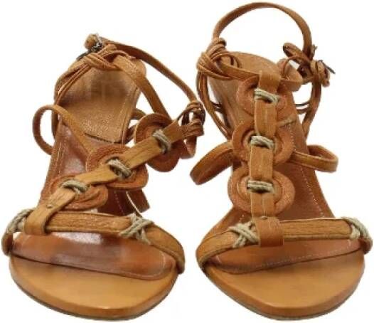 Dior Vintage Pre-owned Leather heels Brown Dames