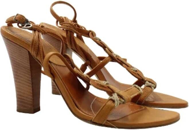 Dior Vintage Pre-owned Leather heels Brown Dames