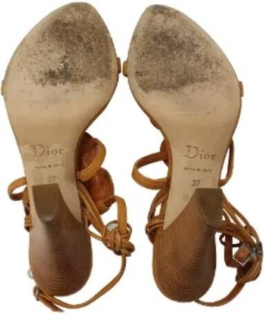 Dior Vintage Pre-owned Leather heels Brown Dames