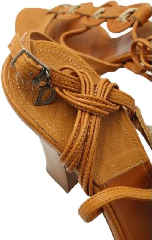 Dior Vintage Pre-owned Leather heels Brown Dames